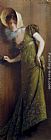 Elegant Canvas Paintings - Elegant Woman In A Green Dress